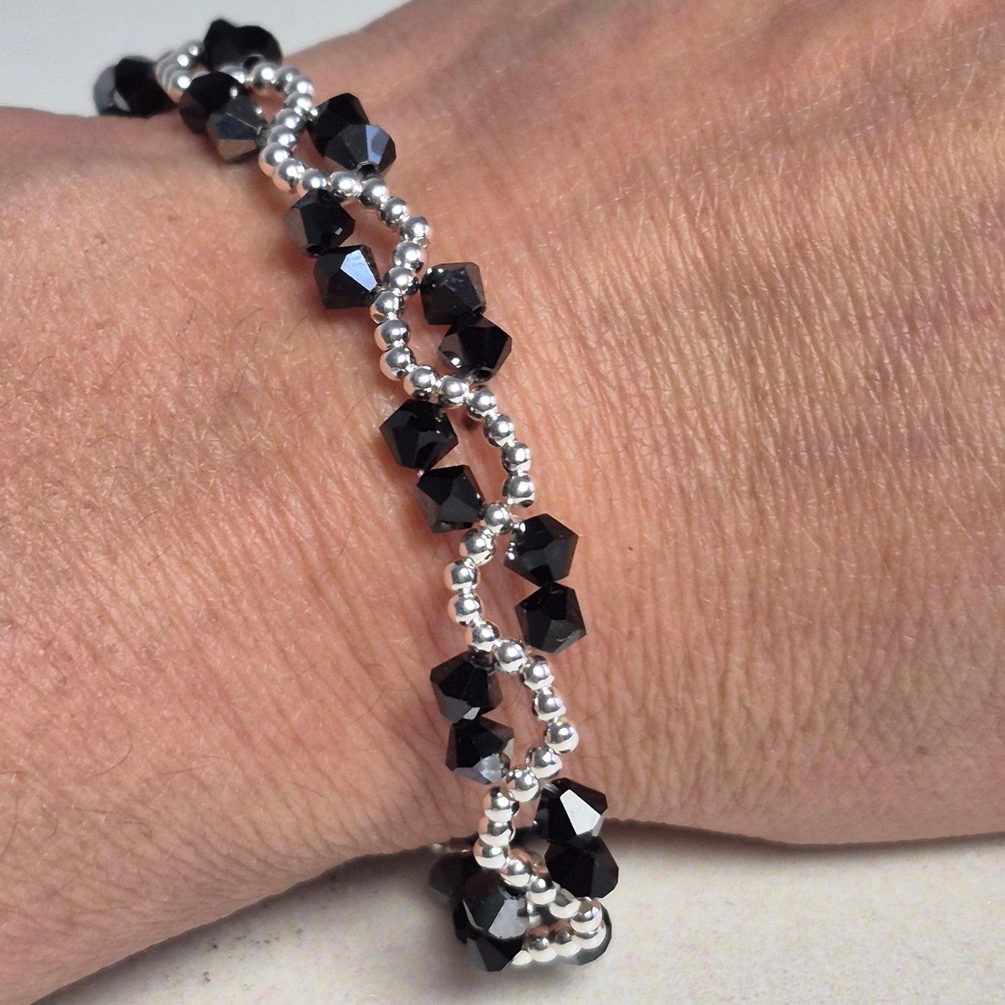 Pulsera ONDAS Cristal Swarovski Elements Plata 925 Colores