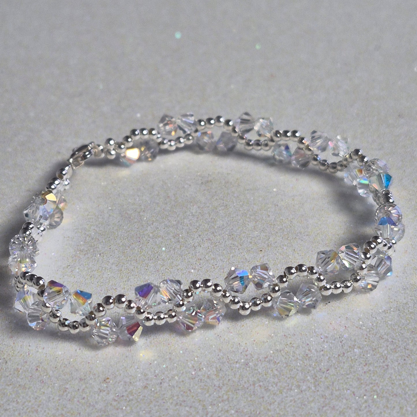 Pulsera ONDAS Cristal Swarovski Elements Plata 925 Colores