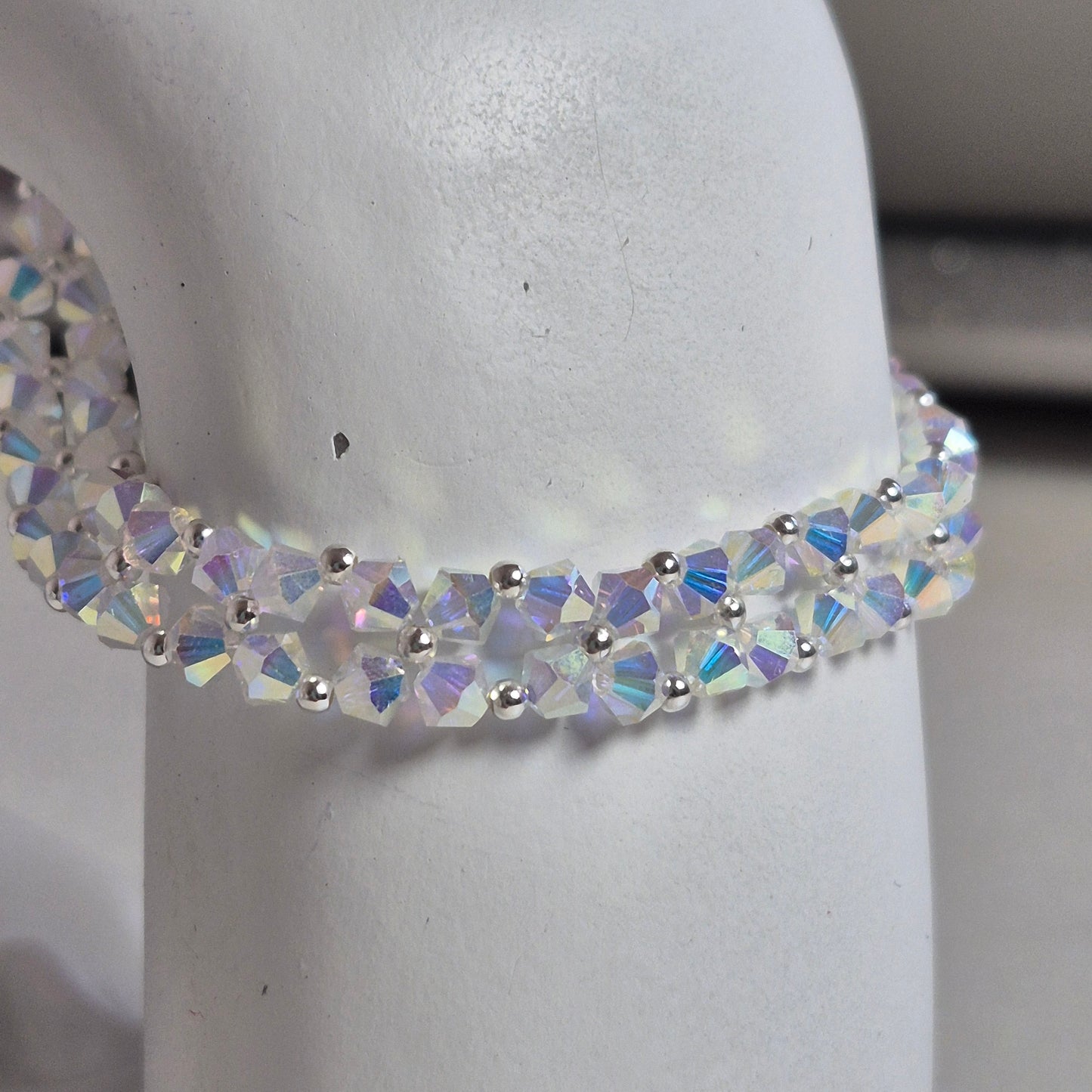 Pulsera Abundancia Cristal Swarovski Elements 4mm Plata 925 Colores