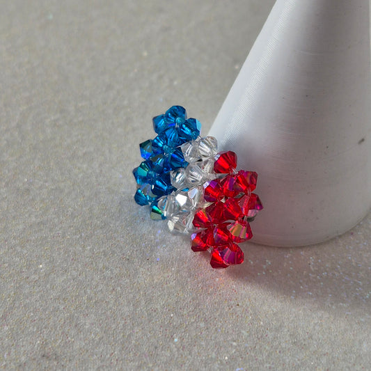 Pin Bandera Francia Cristal Swarovski Elements 3mm