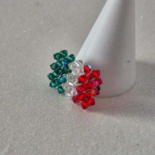 Pin Bandera Italia Cristal Swarovski Elements 3mm