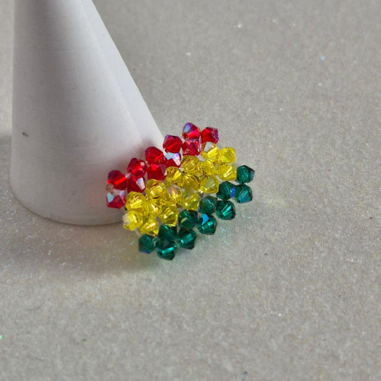 Pin Bandera Bolivia Cristal Swarovski Elements 3mm