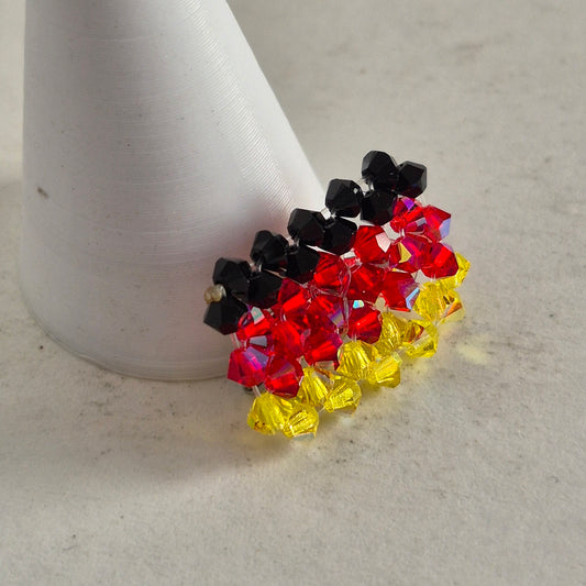 Pin Bandera Alemania Cristal Swarovski Elements 3mm