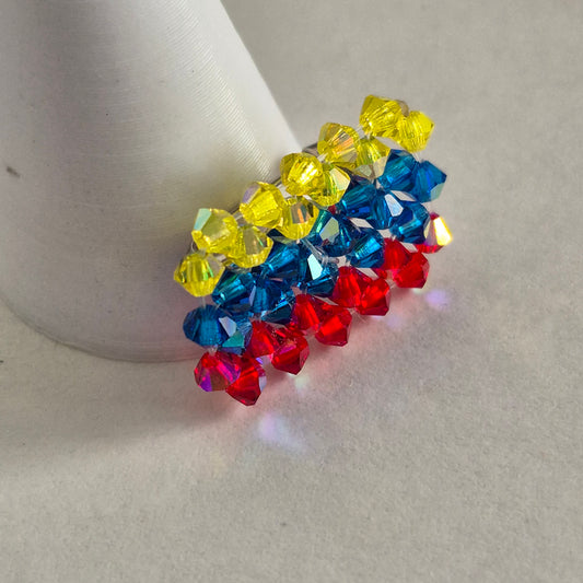 Pin Bandera Colombia Cristal Swarovski Elements 3mm