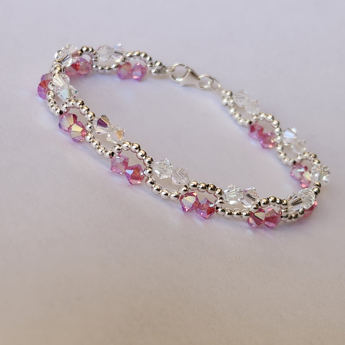 Pulsera ONDAS Cristal Swarovski Elements Plata 925 Colores