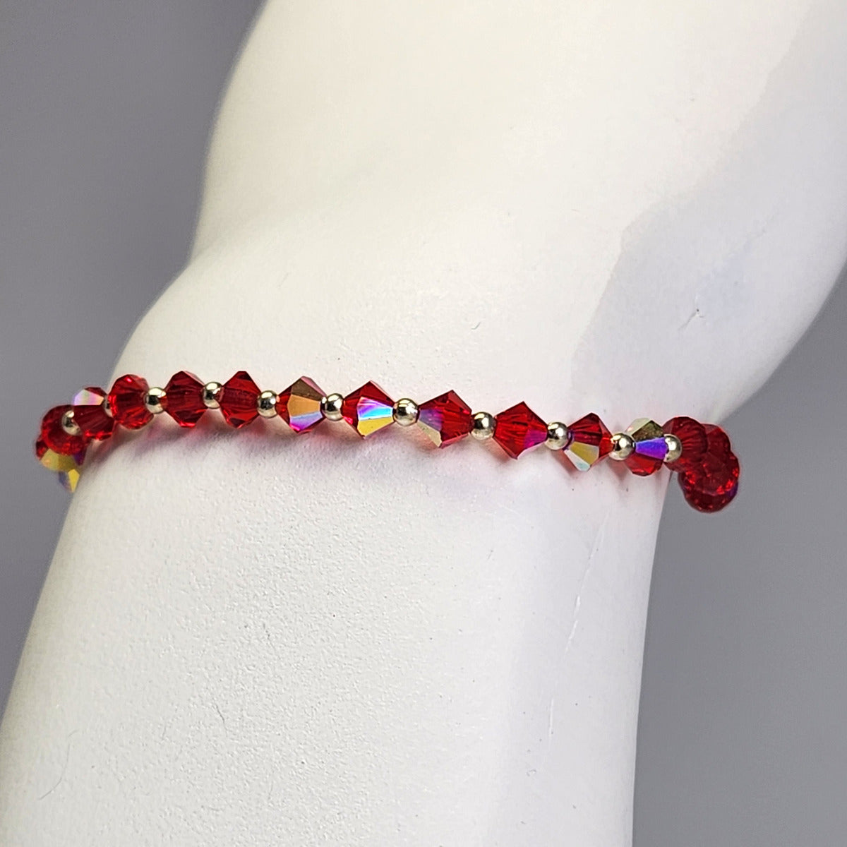 Pulsera Cristal Swarovski Elements Bolita Plata 925 Varios Colores