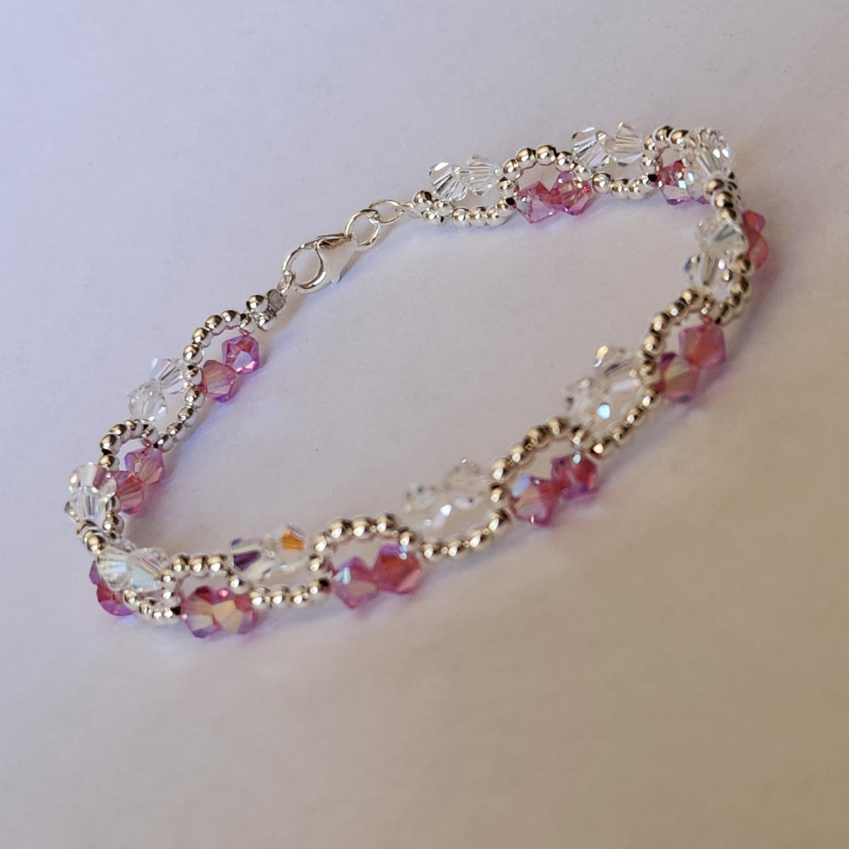 Pulsera ONDAS Cristal Swarovski Elements Plata 925 Colores