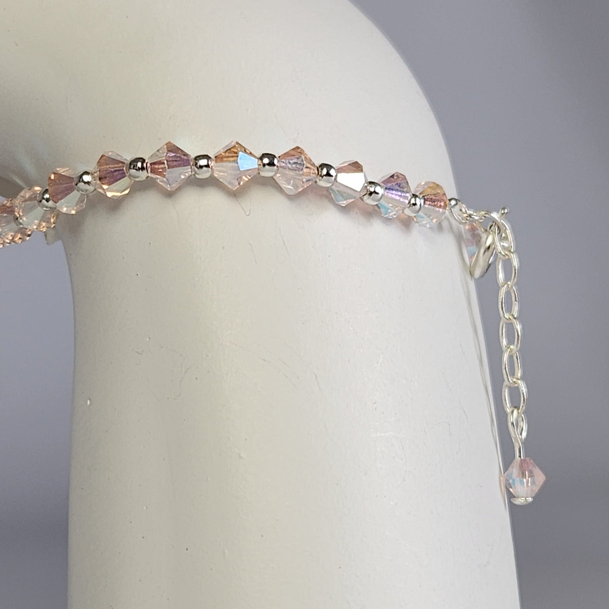 Pulsera Cristal Swarovski Elements Bolita Plata 925 Varios Colores