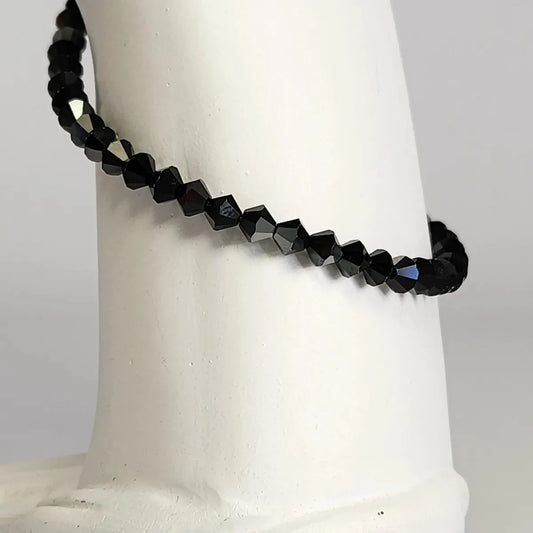 Pulsera ALMA Cristal Swarovski 4mm Jet Hematite Half