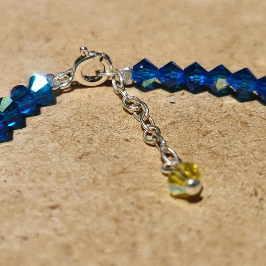 Pulsera ALMA Cristal Swarovski 4mm Boca Jrs