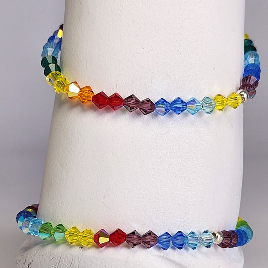 Pulsera Cristal Swarovski Elastizada Pedí Tu Color