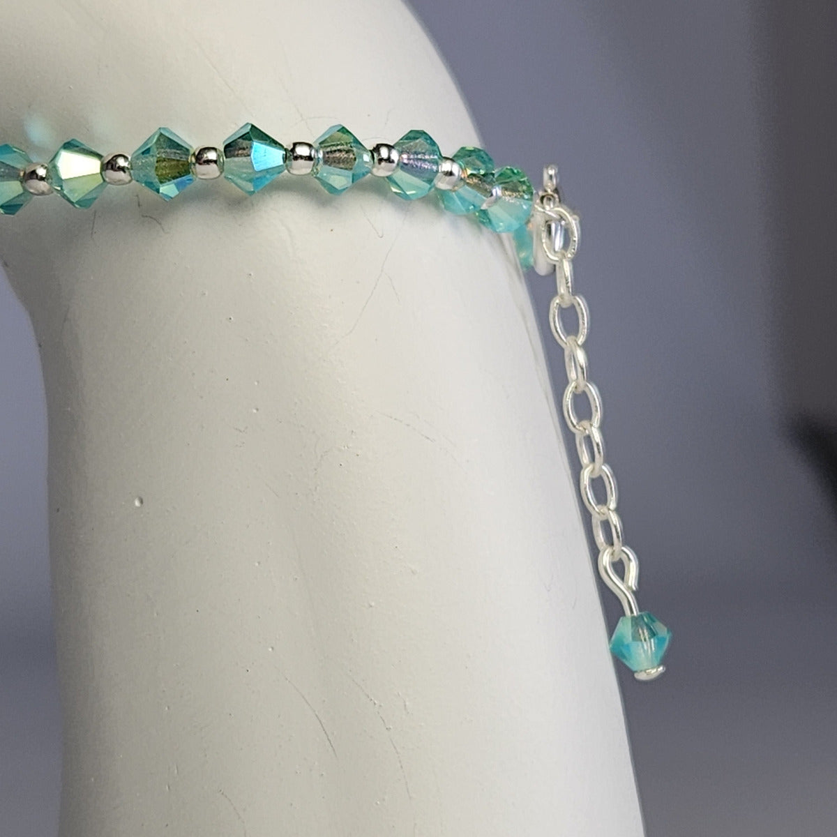 Pulsera Cristal Swarovski Elements Bolita Plata 925 Varios Colores