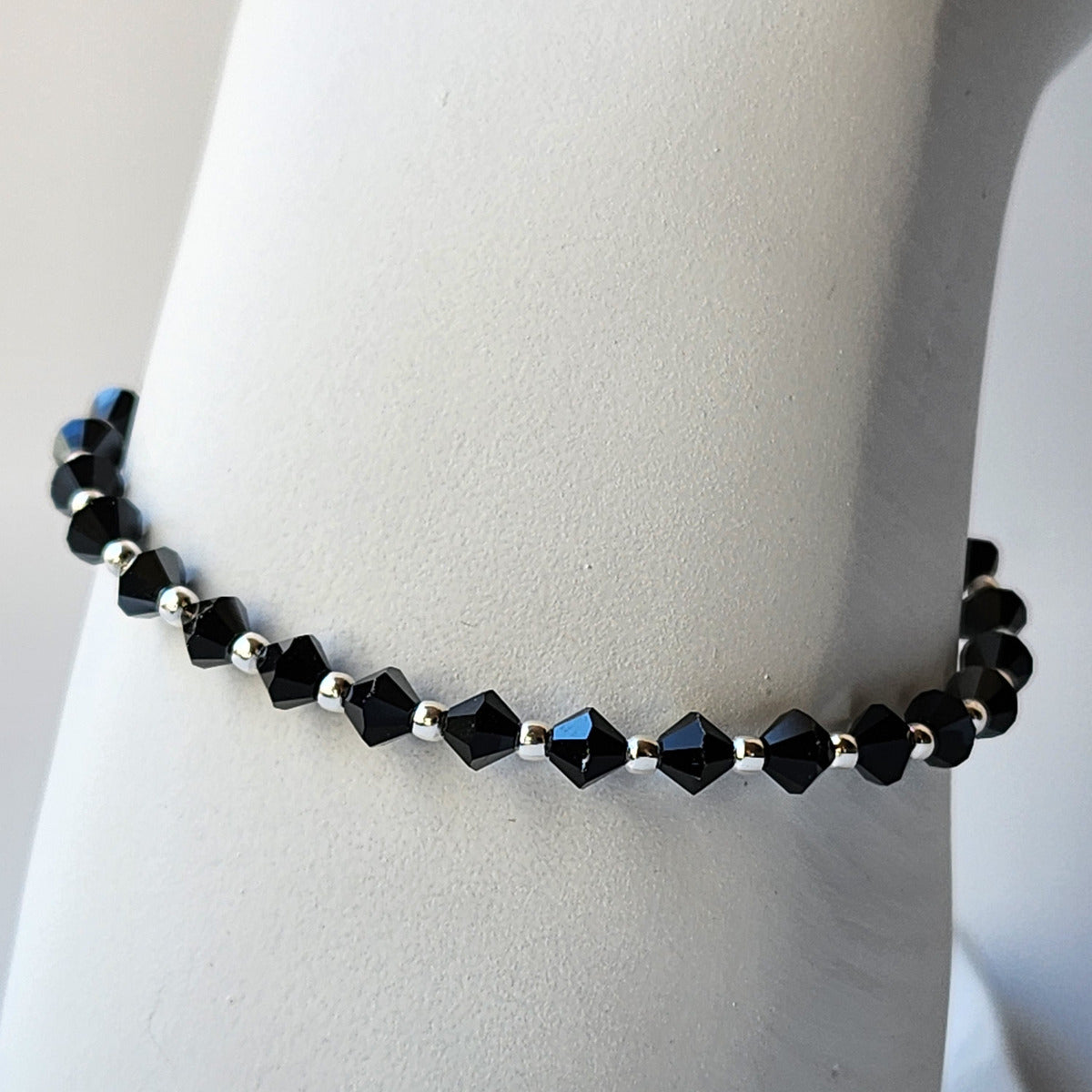 Pulsera Cristal Swarovski Elements Bolita Plata 925 Varios Colores