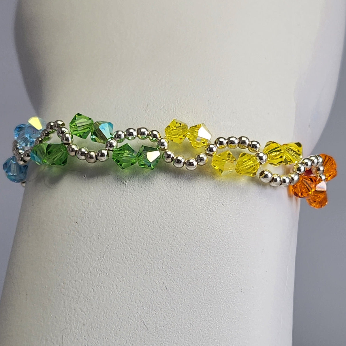 Pulsera ONDAS Cristal Swarovski Elements Plata 925 Colores