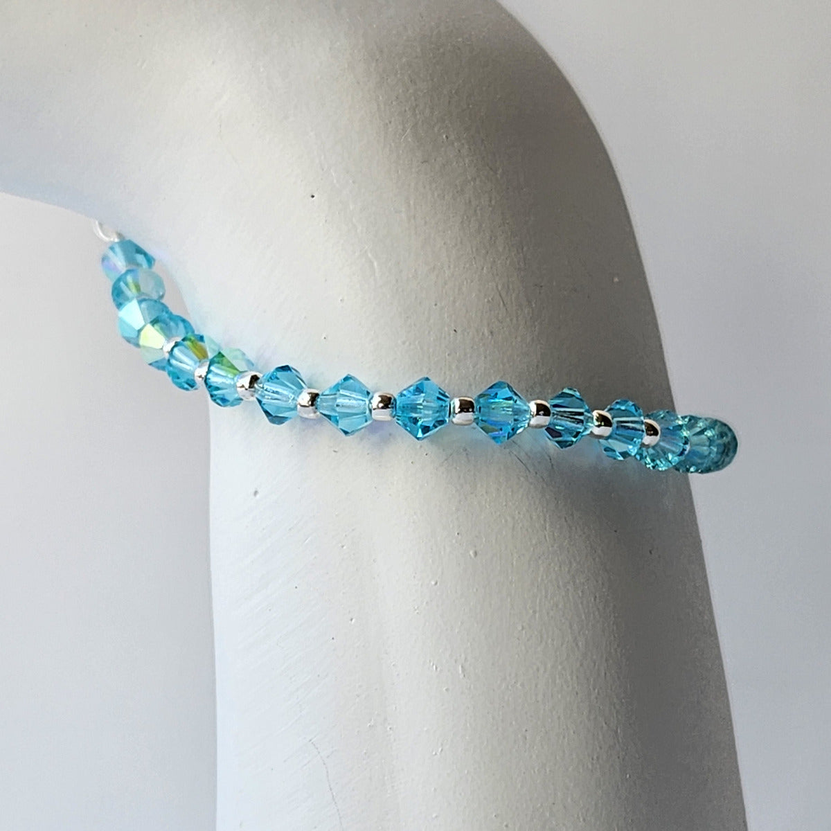 Pulsera Cristal Swarovski Elements Bolita Plata 925 Varios Colores