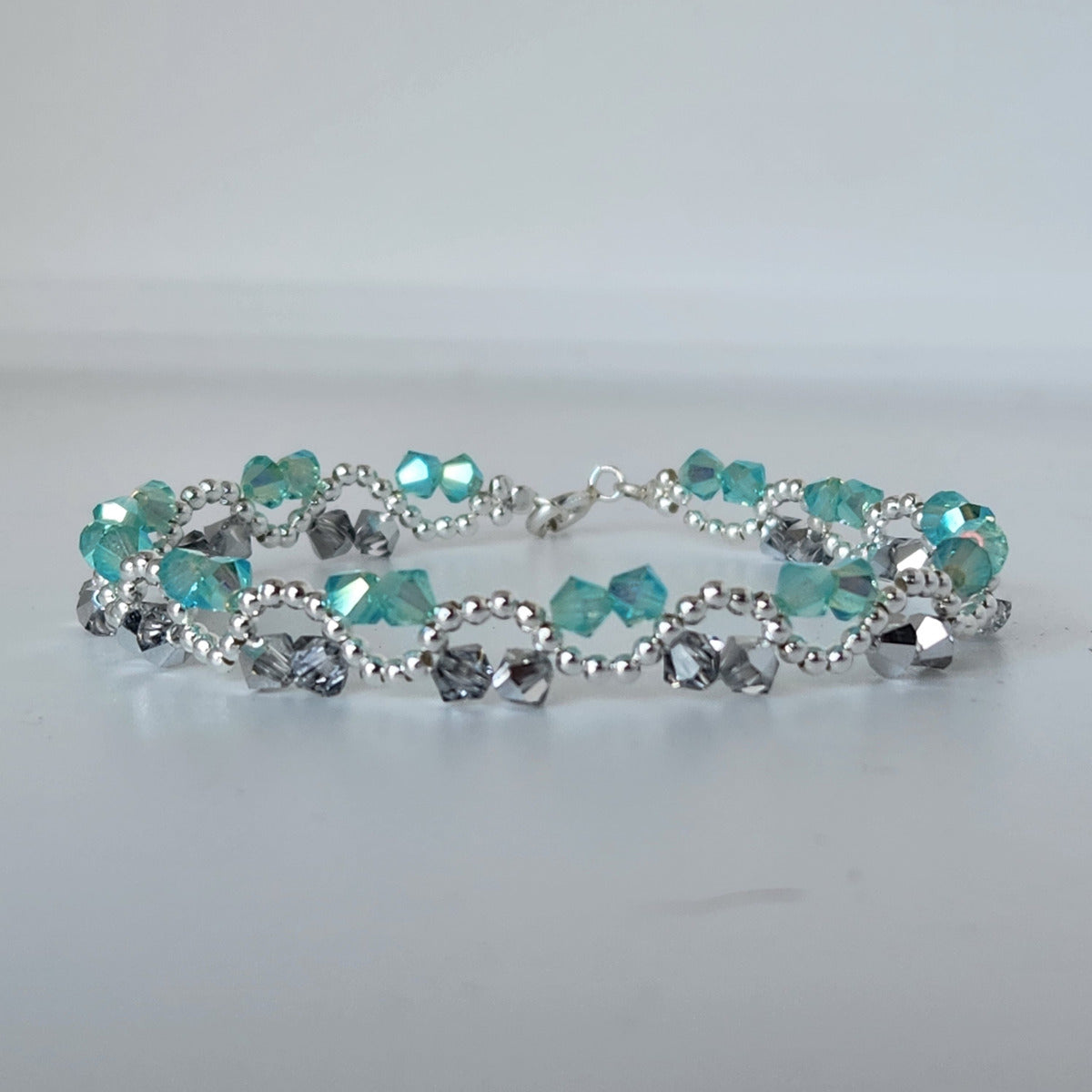 Pulsera ONDAS Cristal Swarovski Elements Plata 925 Colores