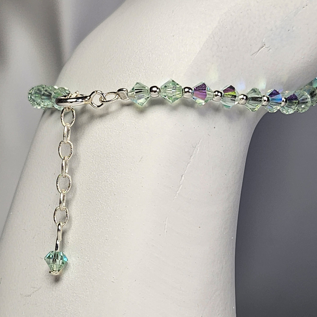 Pulsera Cristal Swarovski Elements Bolita Plata 925 Varios Colores