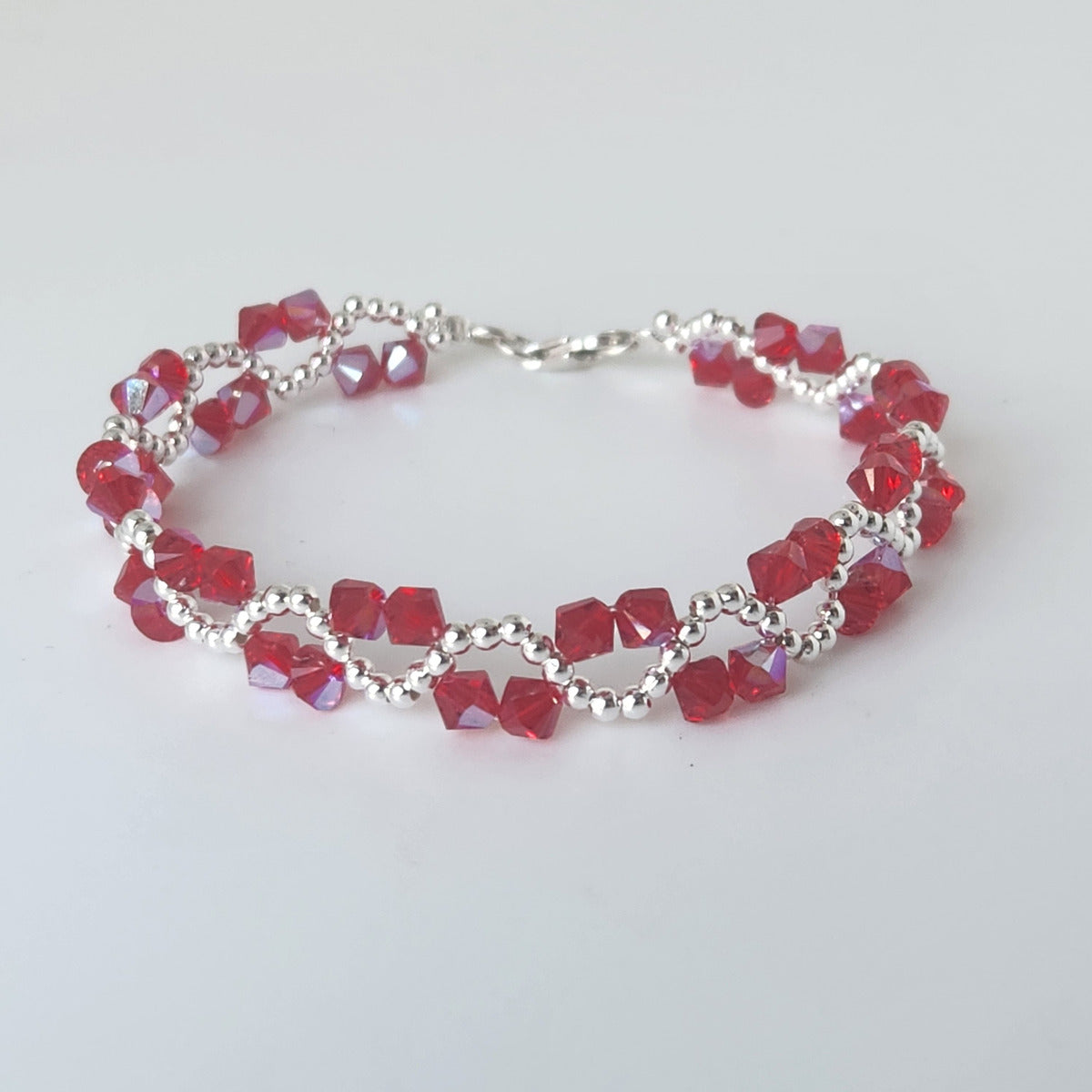 Pulsera ONDAS Cristal Swarovski Elements Plata 925 Colores