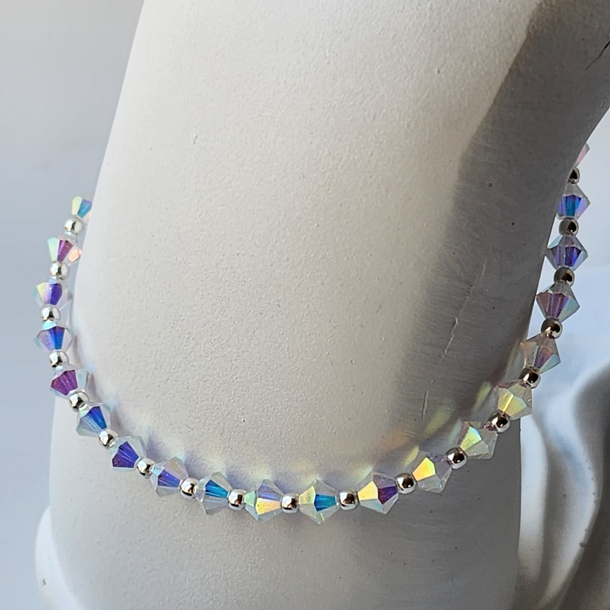 Pulsera Cristal Swarovski Elements Bolita Plata 925 Varios Colores