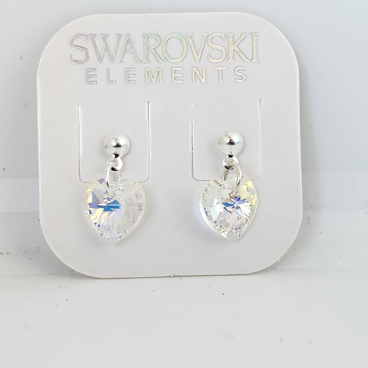 Aros Colgantes Corazón Cristal Swarovski Elements Plata 925 Varios Colores