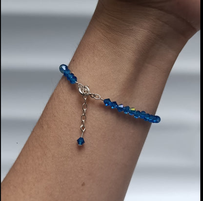 Pulsera ALMA Cristal Swarovski 4mm BOCA JRS en Plata 925
