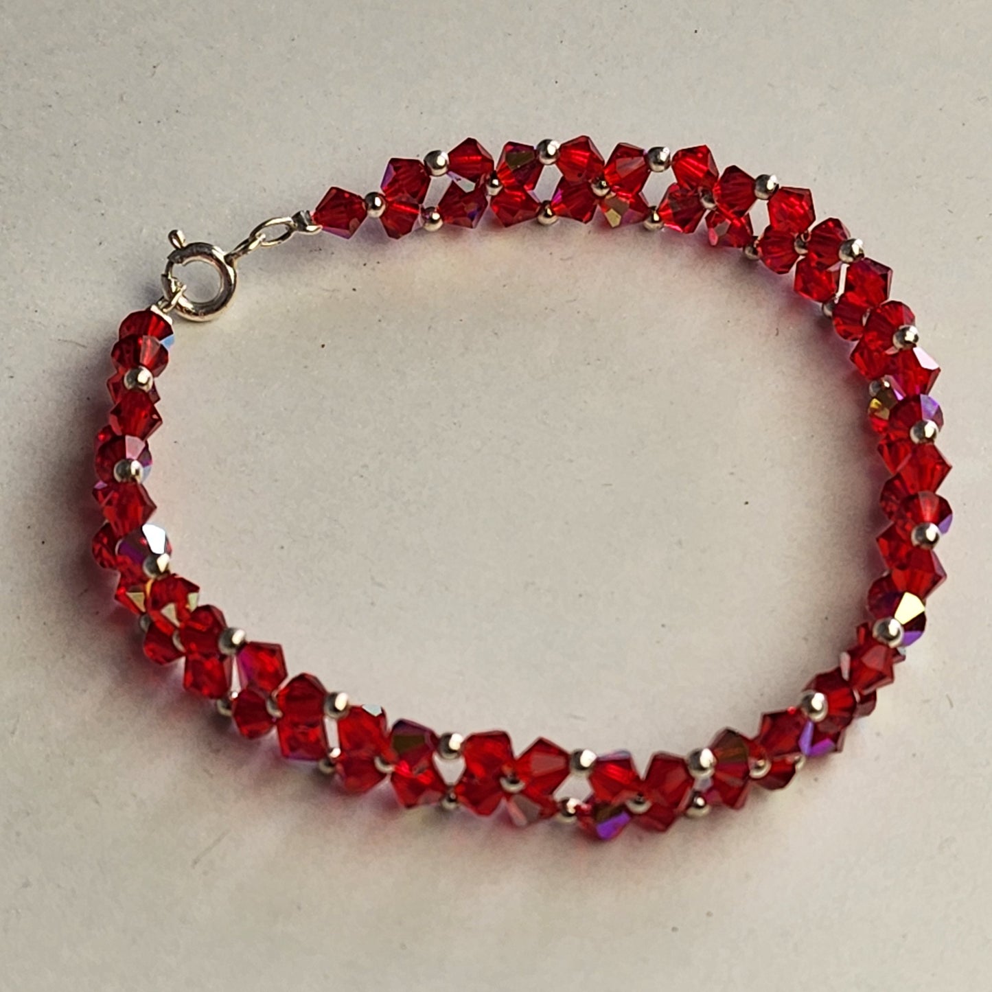Pulsera Abundancia Cristal Swarovski Elements 4mm Plata 925 Colores
