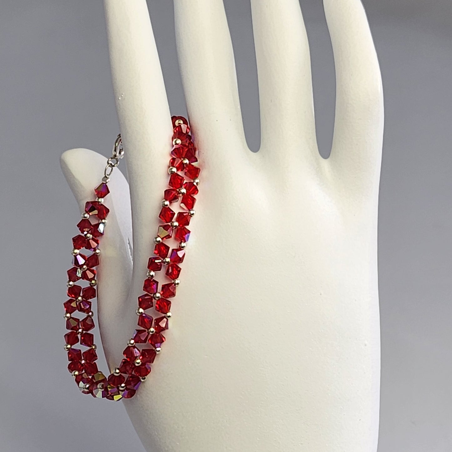 Pulsera Abundancia Cristal Swarovski Elements 4mm Plata 925 Colores