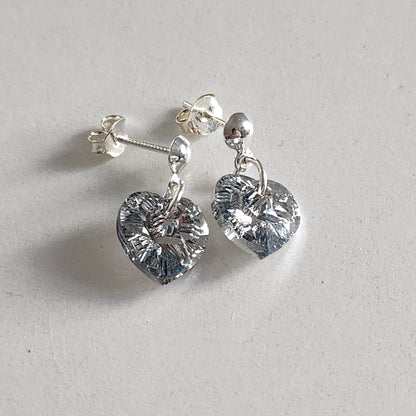 Aros Colgantes Corazón Cristal Swarovski Elements Plata 925 Varios Colores