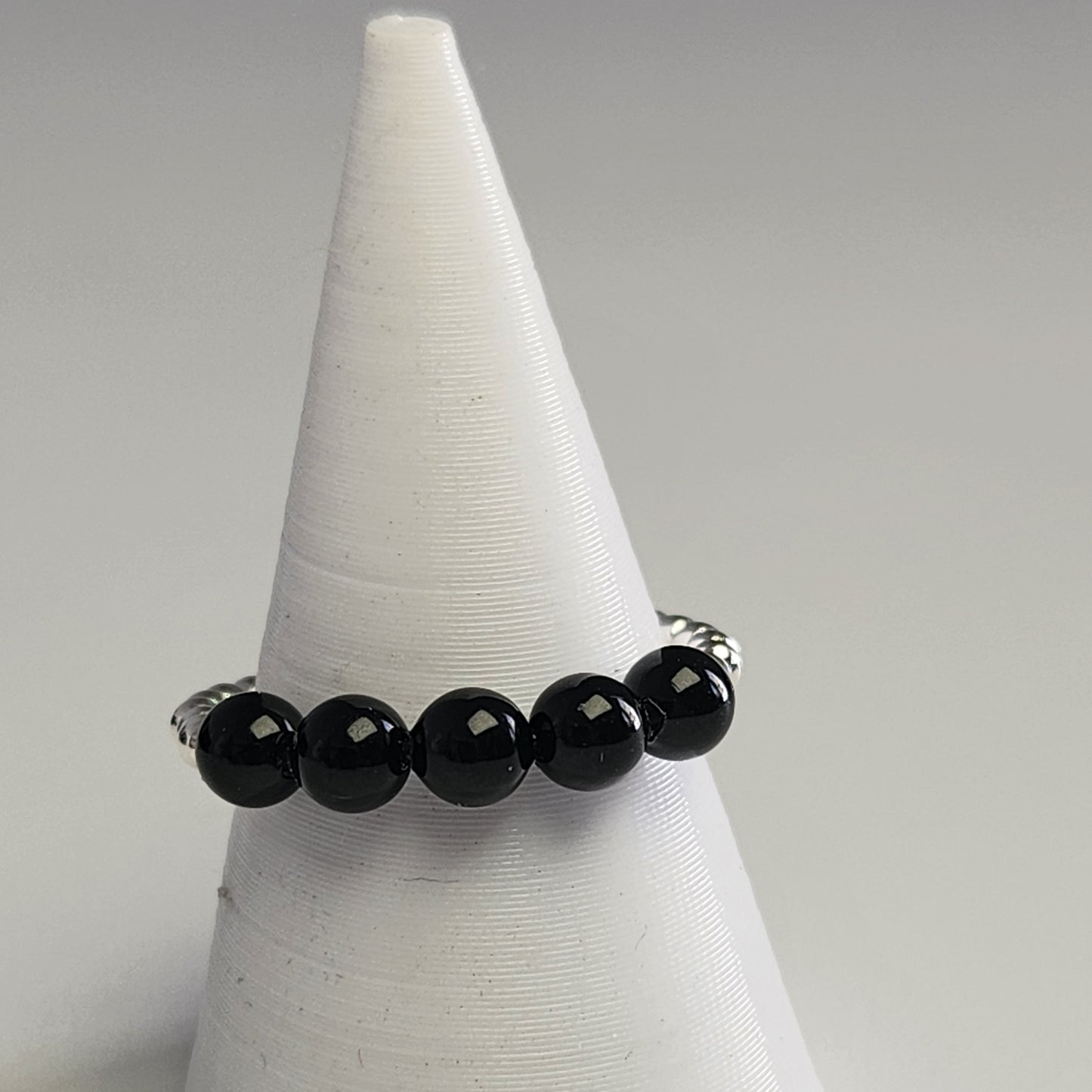 Anillo Cintillo Con Perlas Y Plata 925 Elastizados