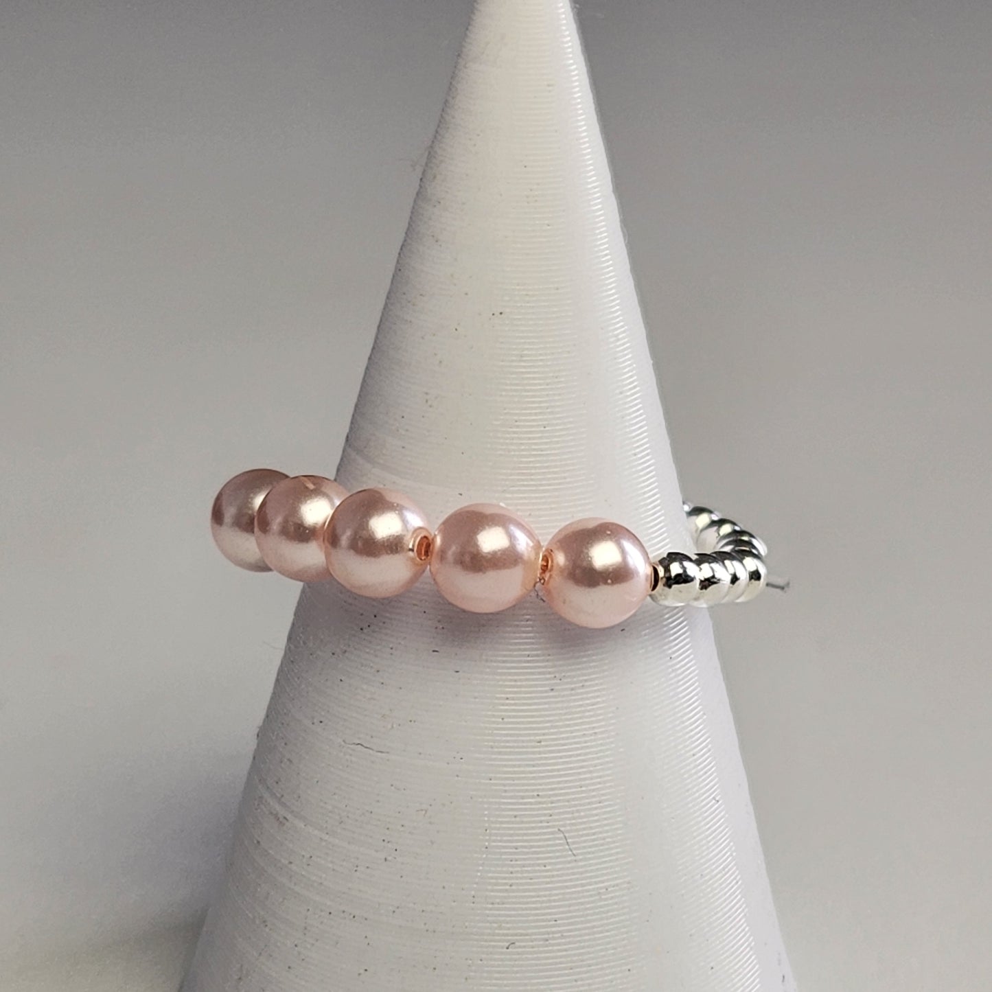 Anillo Cintillo Con Perlas Y Plata 925 Elastizados