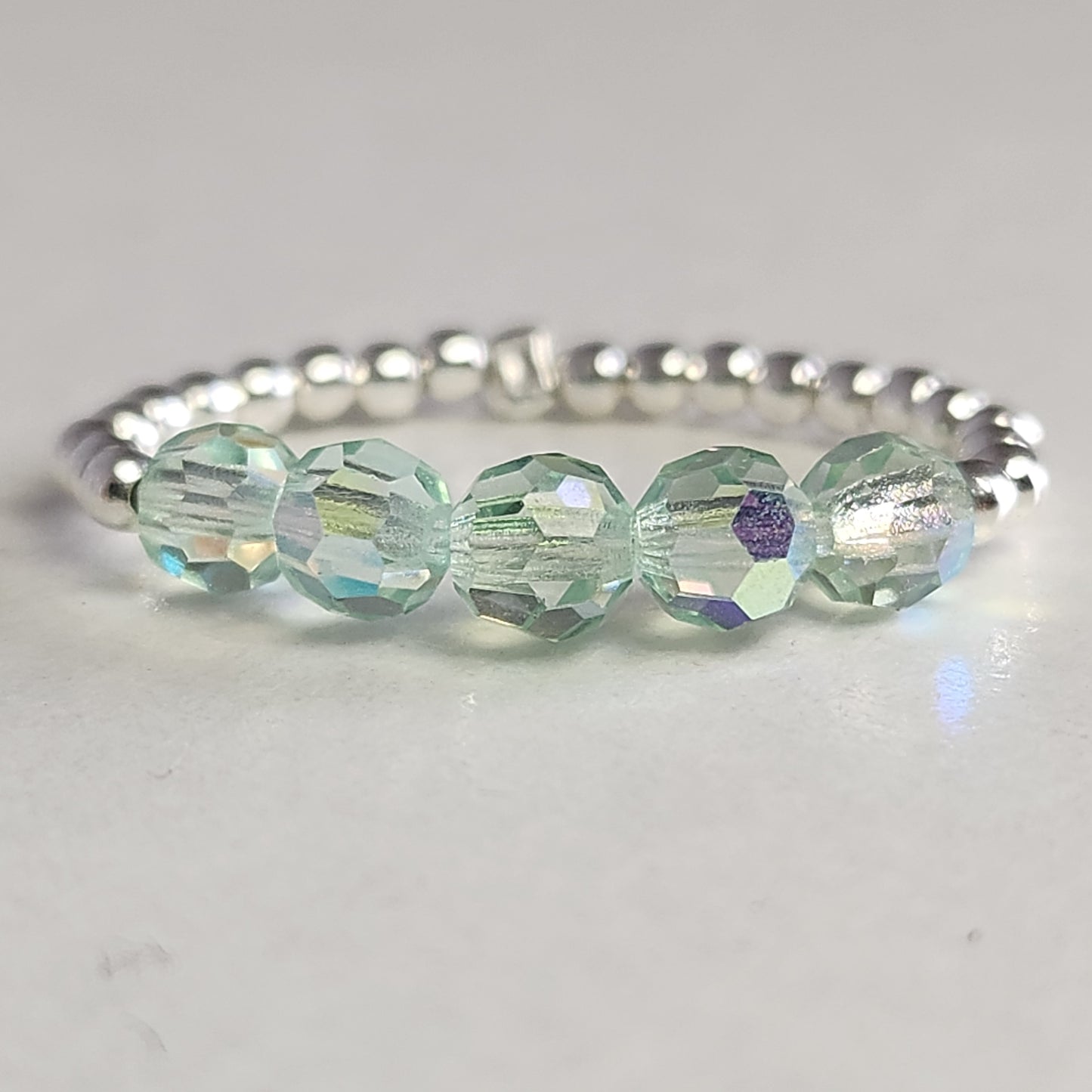 Anillo Cintillo Con Cristal Swarovski Elements Plata 925 Elastizados