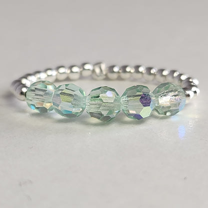 Anillo Cintillo Con Cristal Swarovski Elements Plata 925 Elastizados