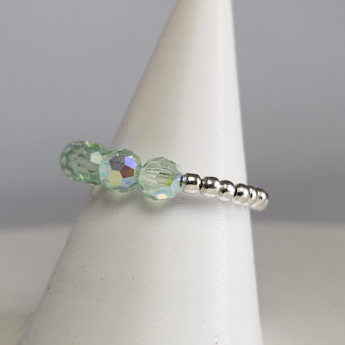 Anillo Cintillo Con Cristal Swarovski Elements Plata 925 Elastizados