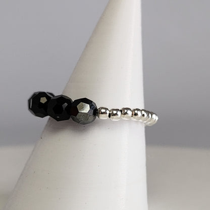 Anillo Cintillo Con Cristal Swarovski Elements Plata 925 Elastizados