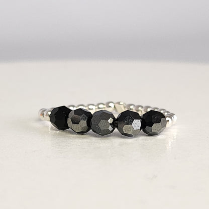 Anillo Cintillo Con Cristal Swarovski Elements Plata 925 Elastizados