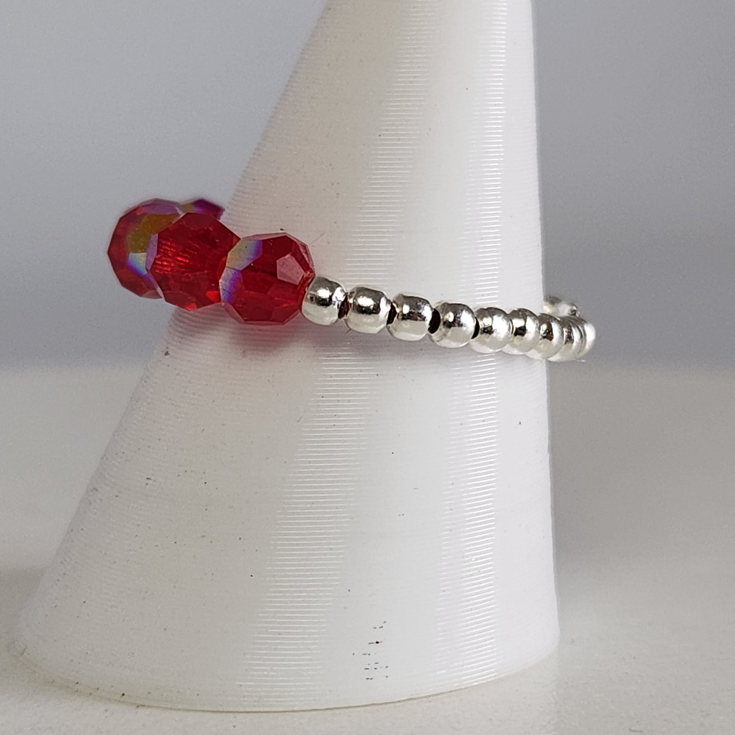 Anillo Cintillo Con Cristal Swarovski Elements Plata 925 Elastizados