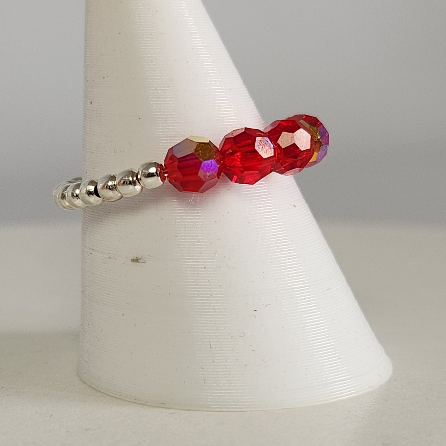 Anillo Cintillo Con Cristal Swarovski Elements Plata 925 Elastizados
