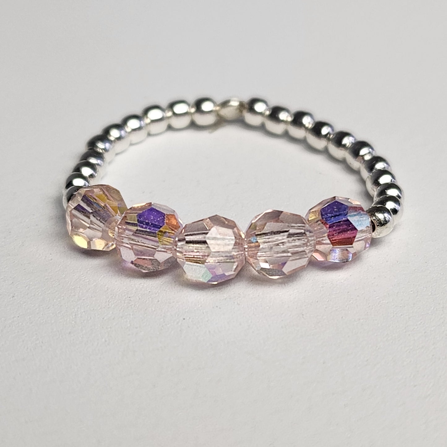 Anillo Cintillo Con Cristal Swarovski Elements Plata 925 Elastizados
