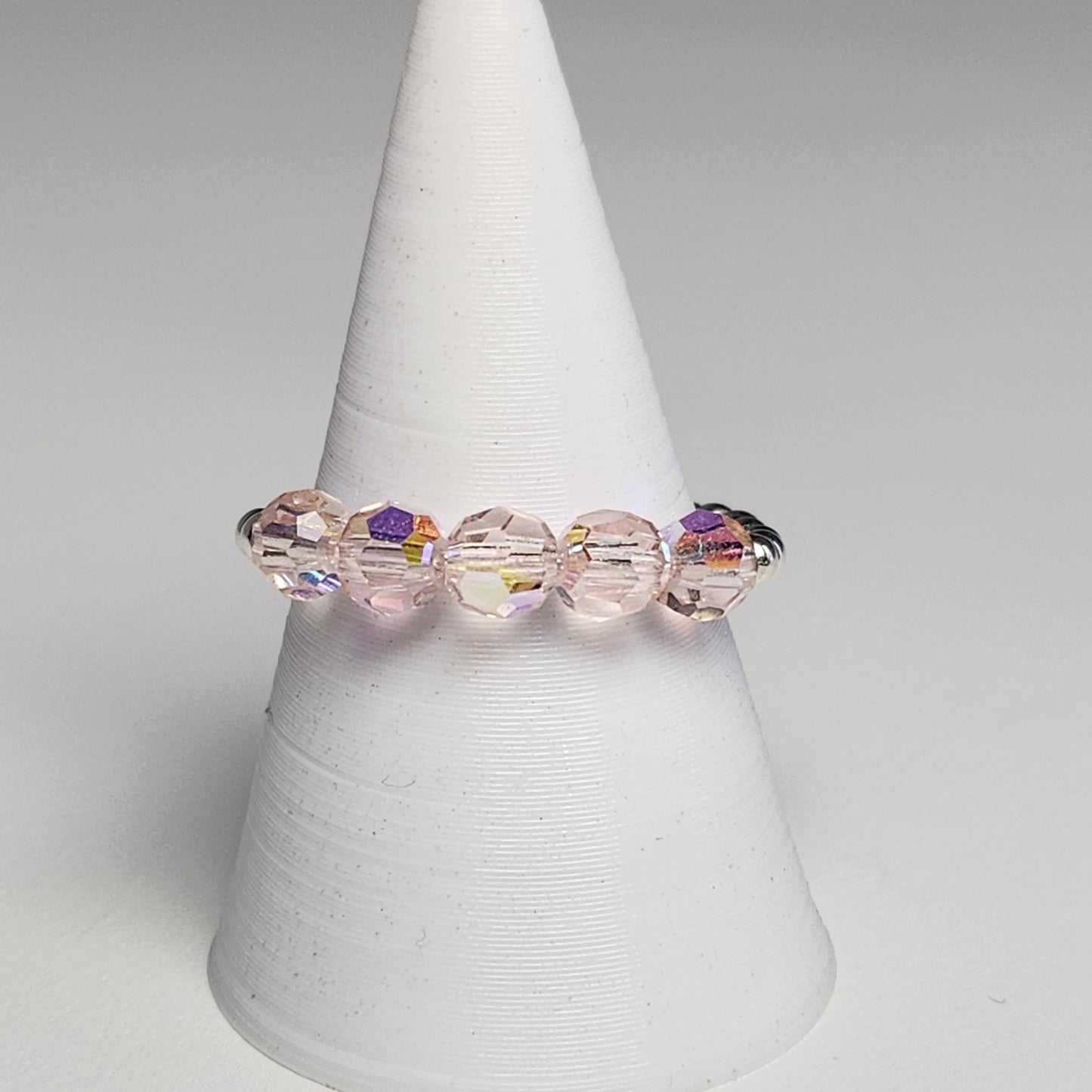 Anillo Cintillo Con Cristal Swarovski Elements Plata 925 Elastizados