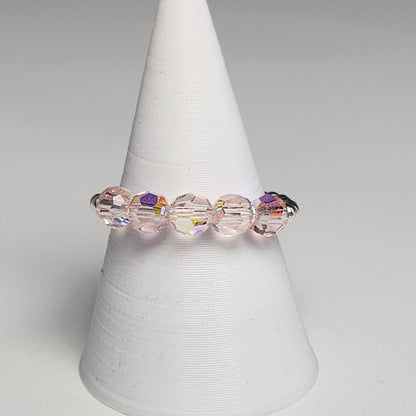 Anillo Cintillo Con Cristal Swarovski Elements Plata 925 Elastizados
