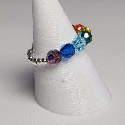 Anillo Cintillo Con Cristal Swarovski Elements Plata 925 Elastizados