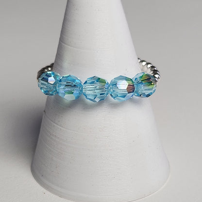 Anillo Cintillo Con Cristal Swarovski Elements Plata 925 Elastizados