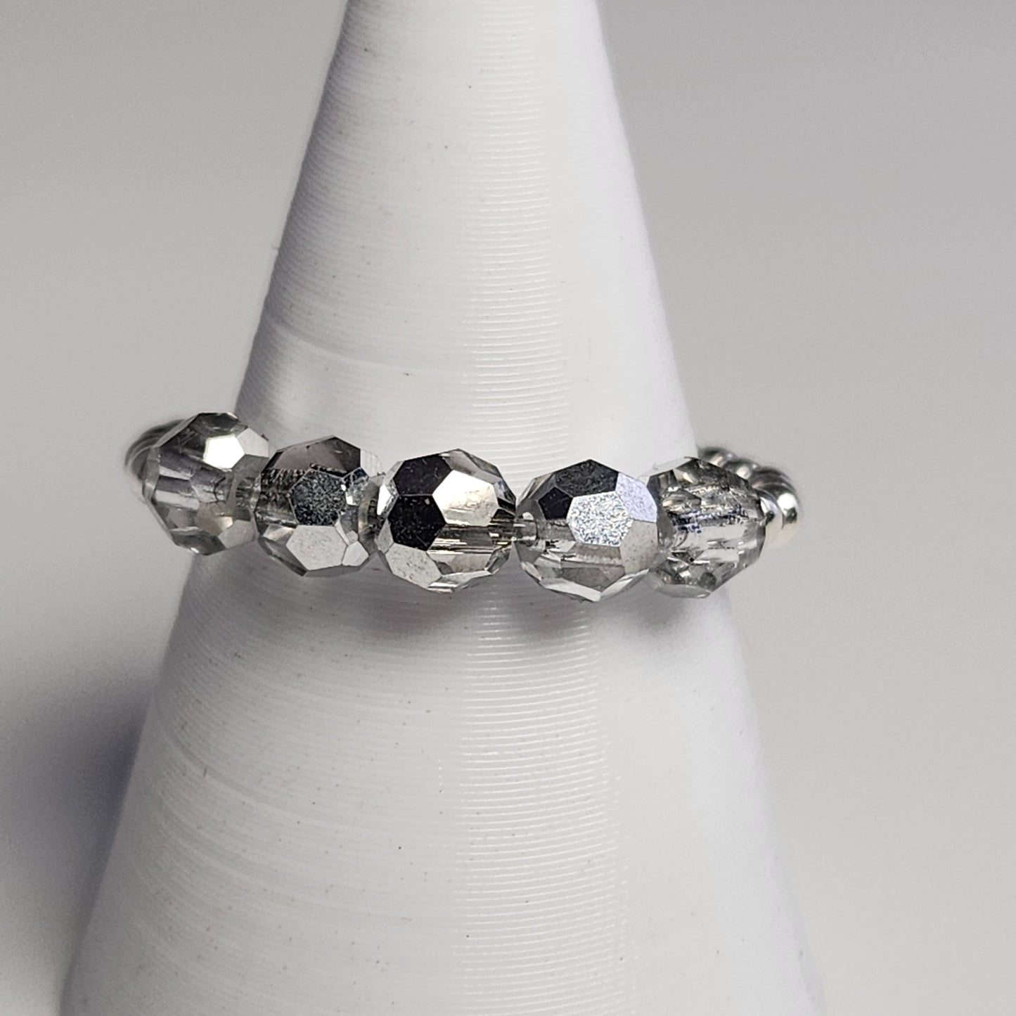 Anillo Cintillo Con Cristal Swarovski Elements Plata 925 Elastizados
