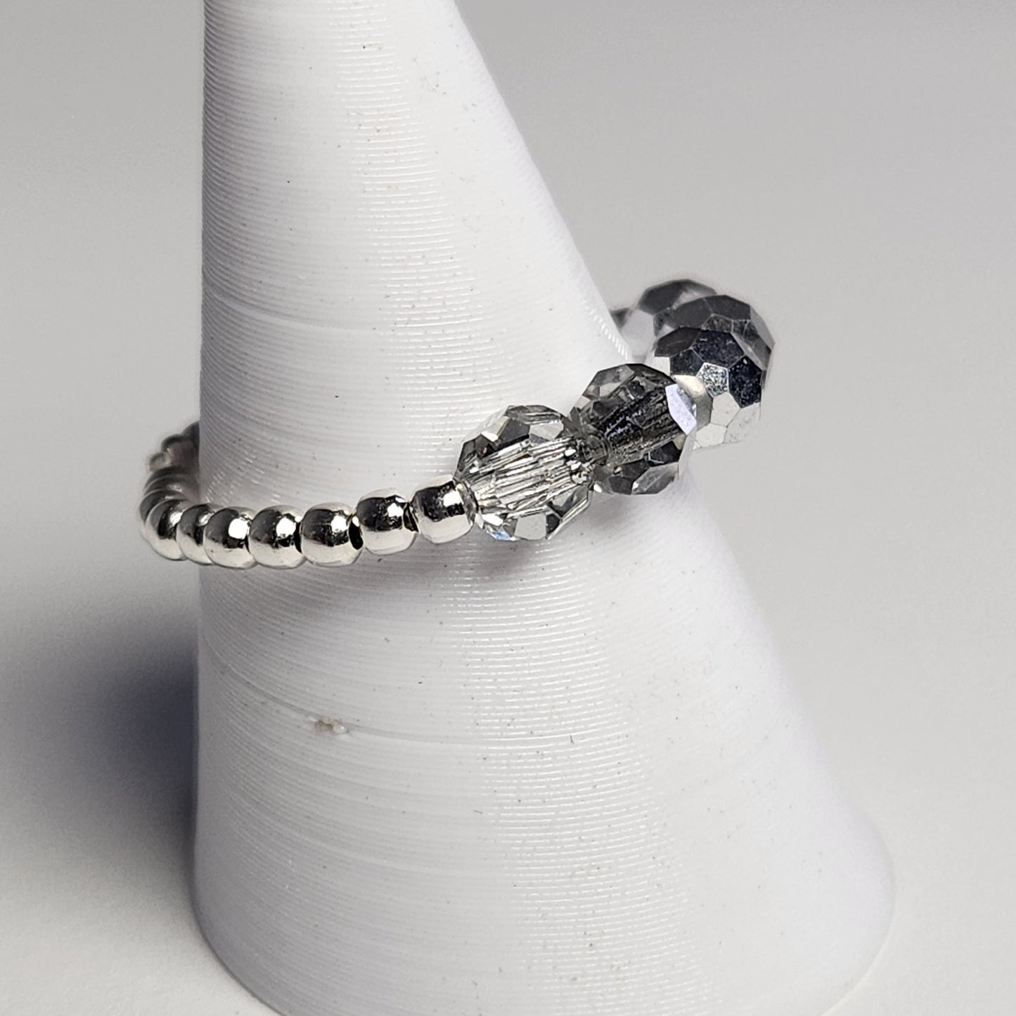 Anillo Cintillo Con Cristal Swarovski Elements Plata 925 Elastizados