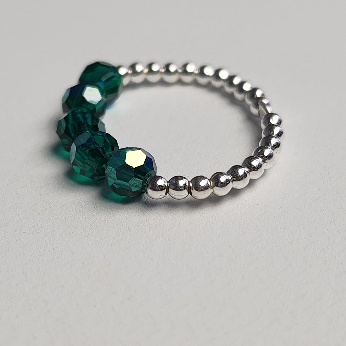 Anillo Cintillo Con Cristal Swarovski Elements Plata 925 Elastizados