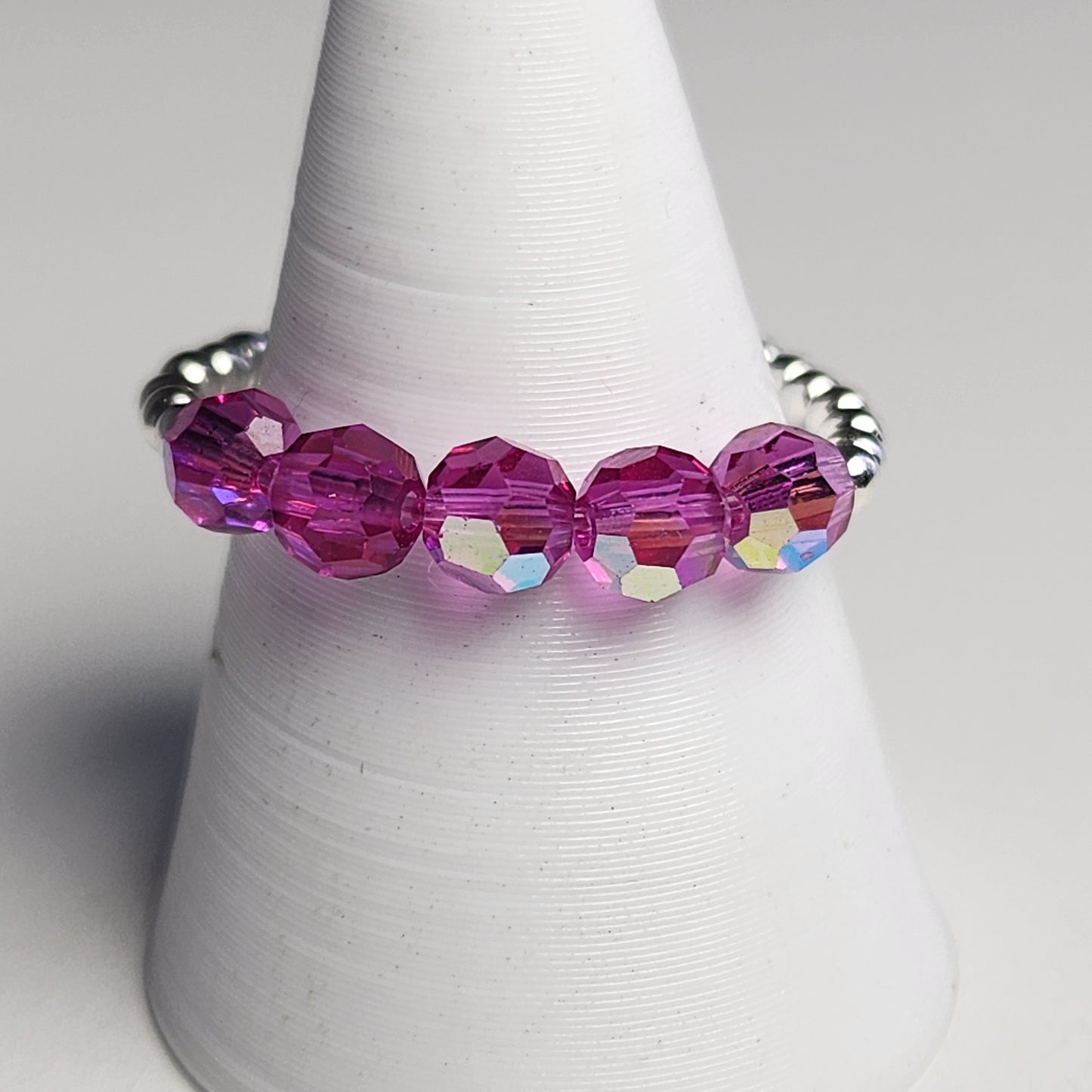 Anillo Cintillo Con Cristal Swarovski Elements Plata 925 Elastizados