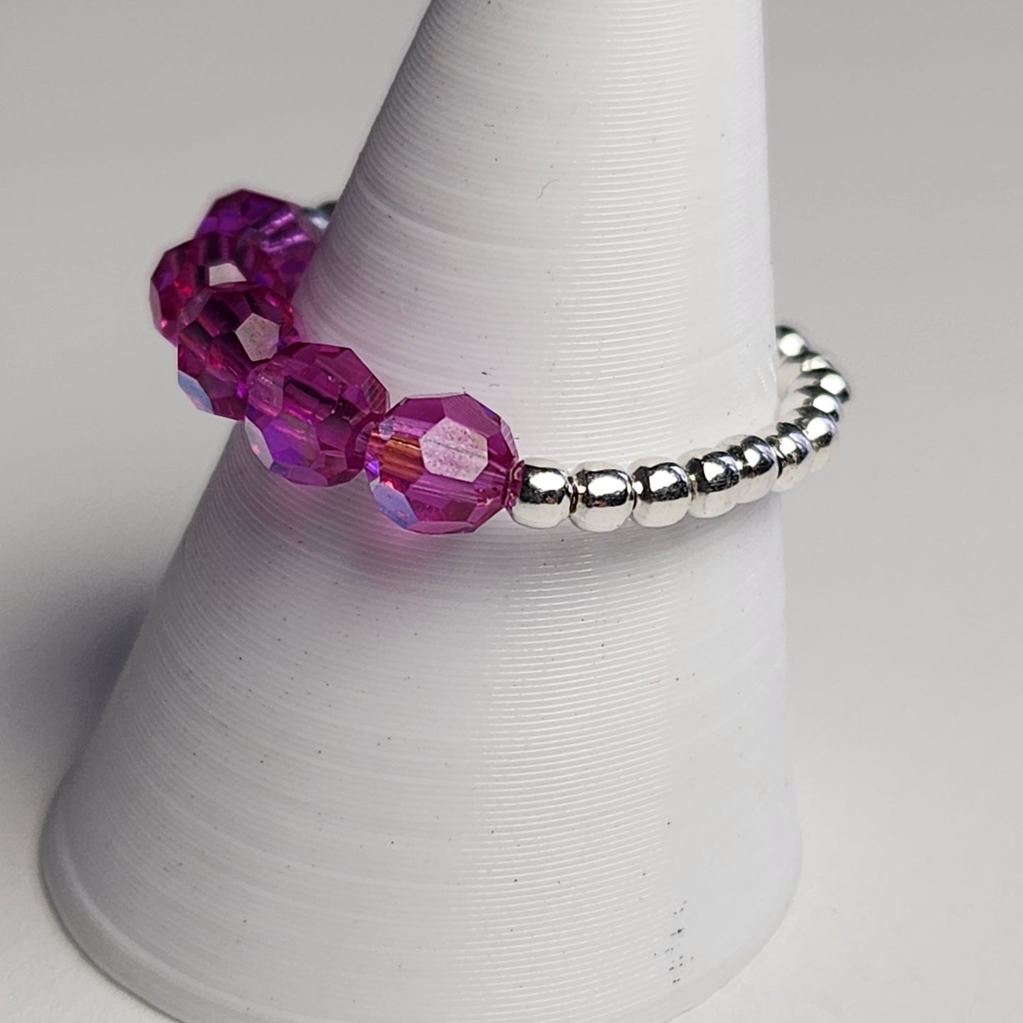 Anillo Cintillo Con Cristal Swarovski Elements Plata 925 Elastizados