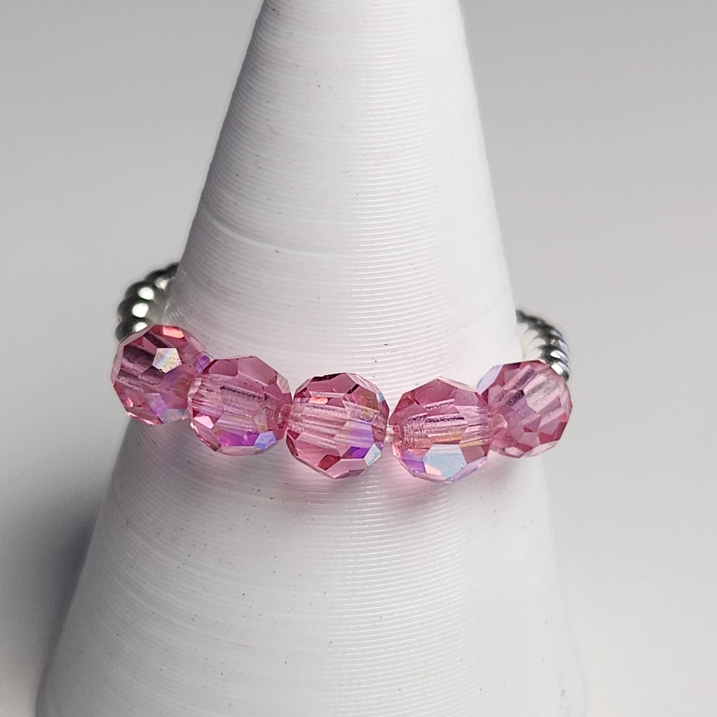 Anillo Cintillo Con Cristal Swarovski Elements Plata 925 Elastizados