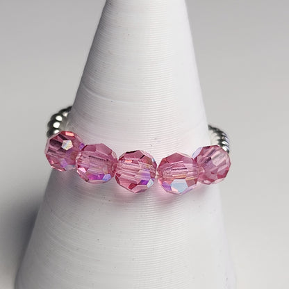 Anillo Cintillo Con Cristal Swarovski Elements Plata 925 Elastizados