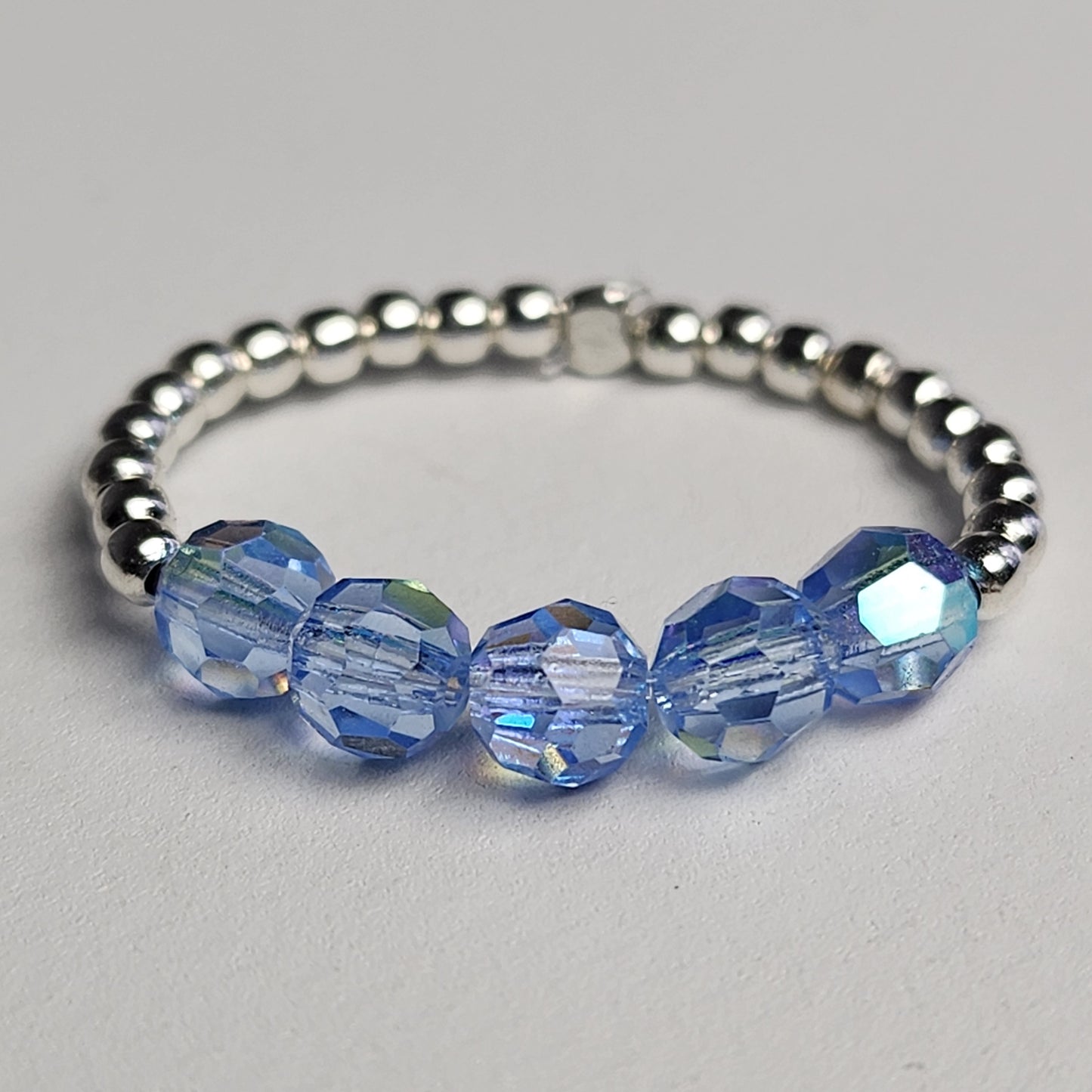 Anillo Cintillo Con Cristal Swarovski Elements Plata 925 Elastizados
